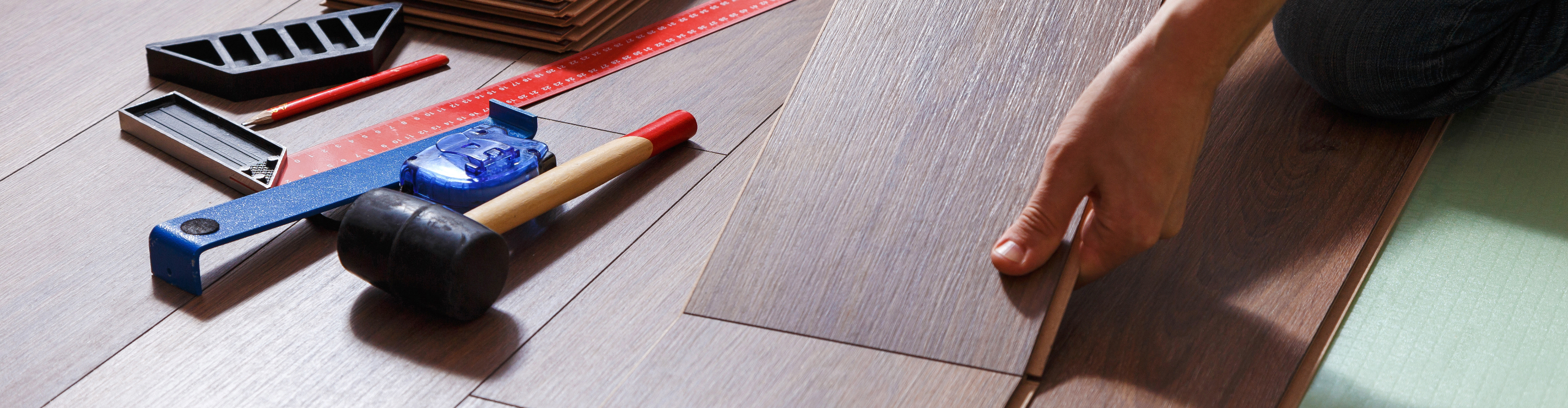 Gray commercial carpet installation 
